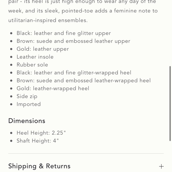 Anthropologie Black Glitter Kitten Heel Boots - Picture 8 of 8